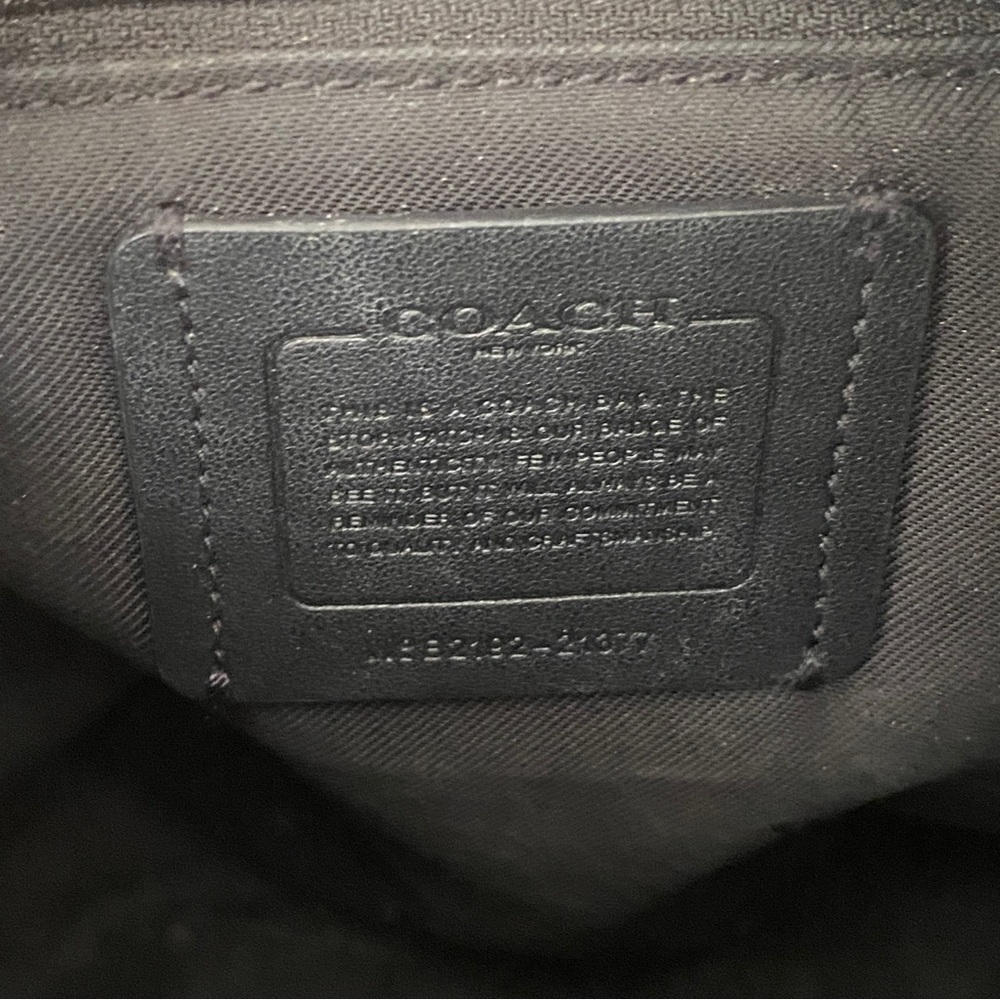 Coach Black Textured Leather Crossbody Bag - Picture 6 of 8